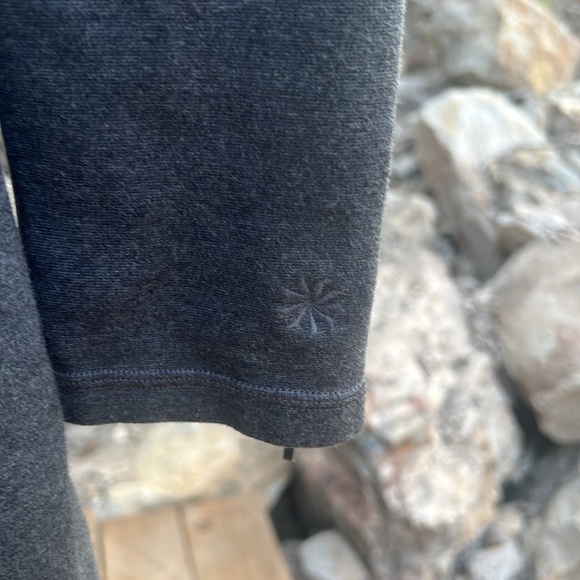 Athleta Celebration long sleeve v-neck mini dress  retro zipper pockets size SP - Picture 3 of 11